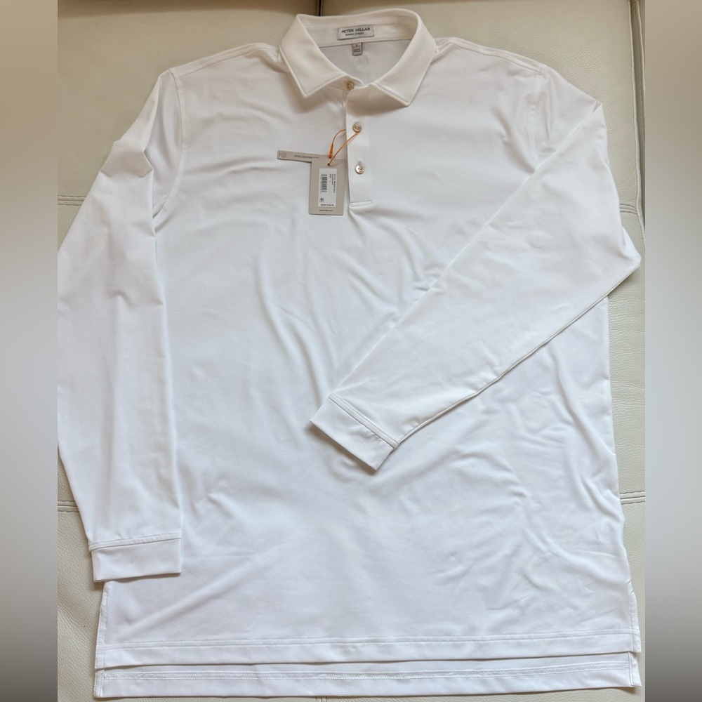 NWT Solid Stretch Jersey Long Sleeve Polo